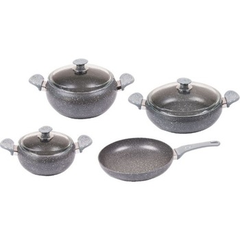 Set 7 piese pentru gatit,granit,negru,FMS Set 7 piese pentru gatit,granit,negru,FMS
