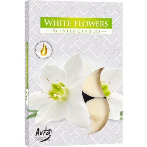 Lumanari pastile parfumate White Flowers 6buc