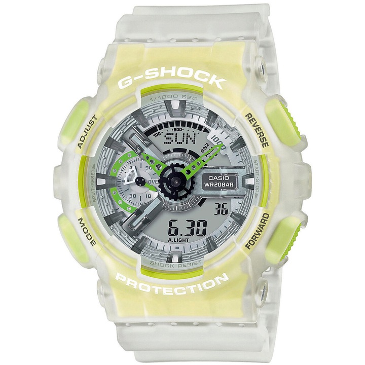 Casio, Часовник G-Shock със смесен циферблат, Бял