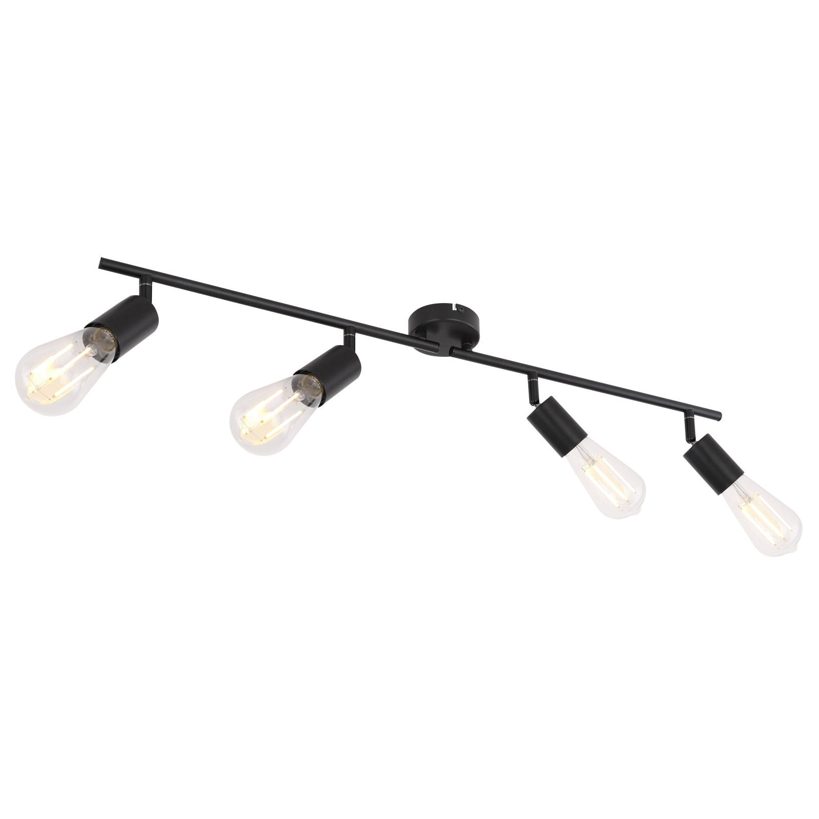 Plafoniera Globo Martha 54008-4, 4 x 60 W maxim, Becurile nu sunt incluse, E27, Orientabil, Negru
