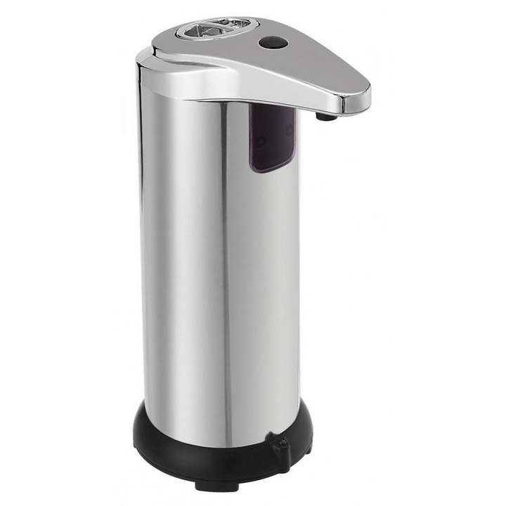 Doty GreyChoice intelligens szappanadagoló, érintésmentes, elemmel működő, infravörös, kapacitás 280, modern kialakítás, rozsdamentes acél, ezüst