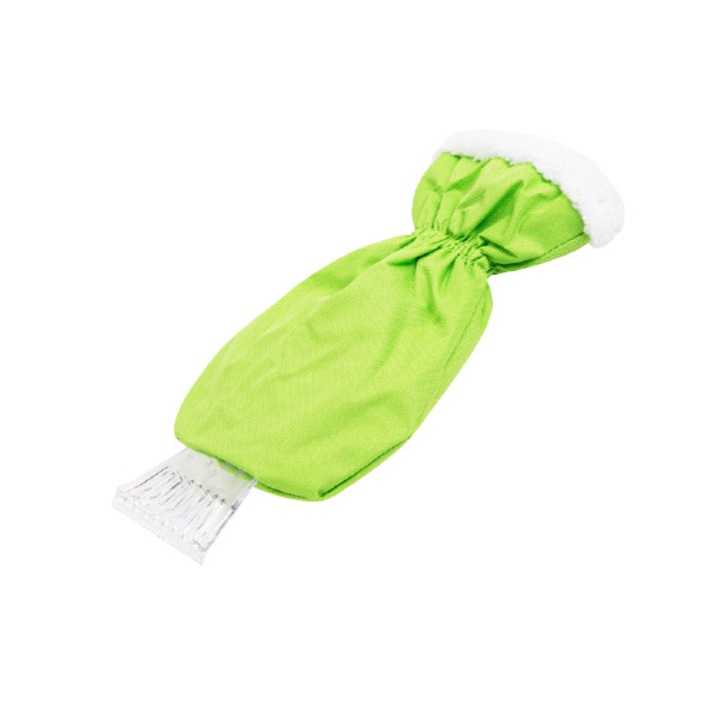 Стъргалка за лед, с водоустойчива ръкавица, подплатена, зелена