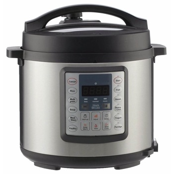 Multicooker Gorenje MC6MBK, 1000 W, 6l, 15 programe, Program de gatit sub presiune, Argintiu Multicooker Gorenje MC6MBK, 1000 W, 6l, 15 programe, Program de gatit sub presiune, Argintiu
