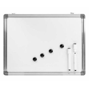 Tabla de scris de perete , magnetica din aluminiu cu 2 markere negre si 4 pini rotunzi , ATS Tabla de scris de perete , magnetica din aluminiu cu 2 markere negre si 4 pini rotunzi , ATS