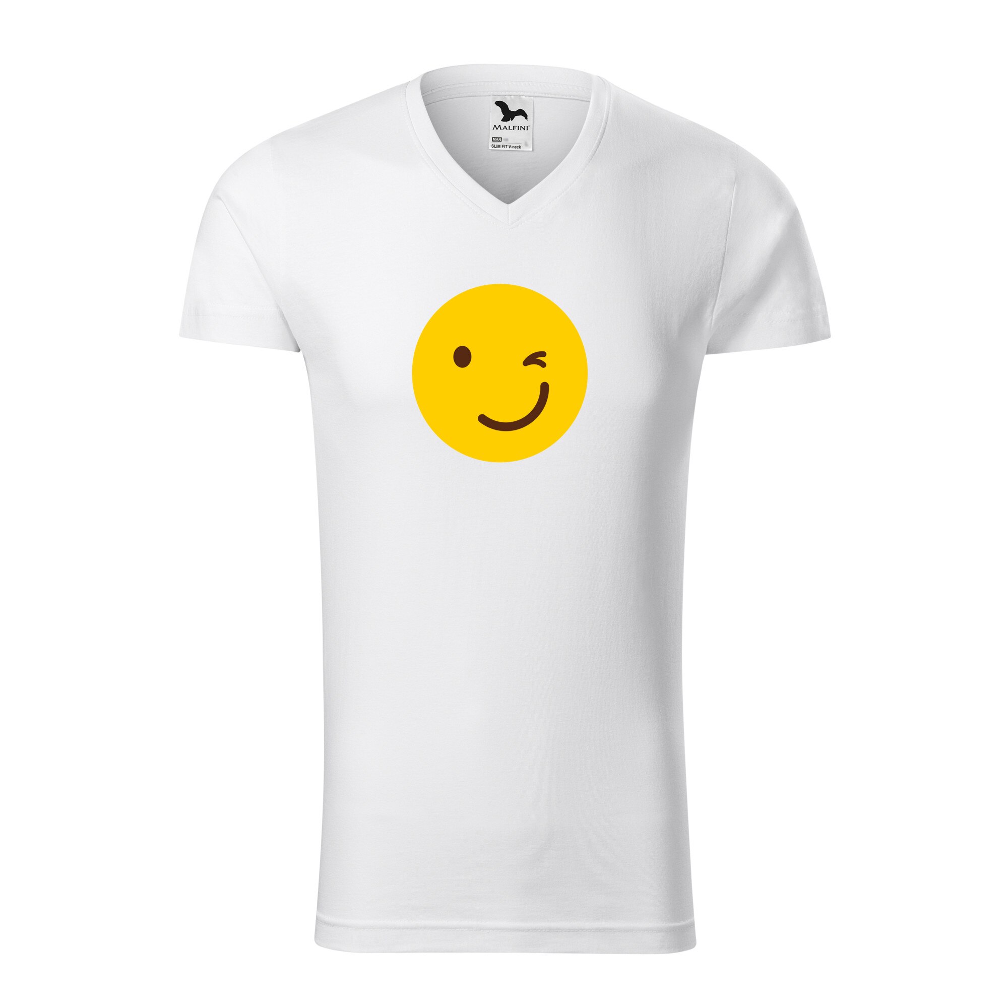 Tricou barbati, Malfini, Emoji Ok Face, Alb, L