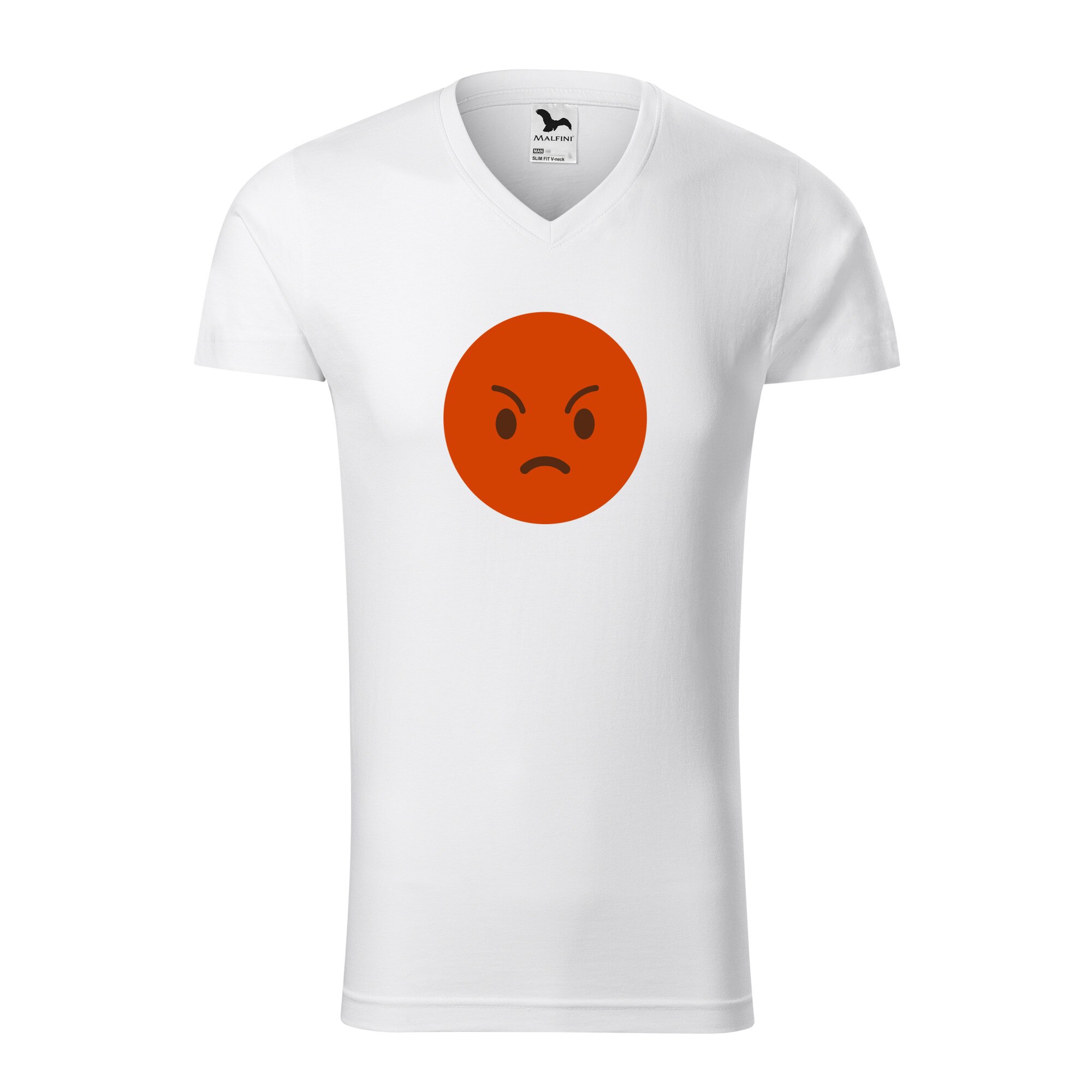 Tricou barbati, Malfini, Emoji Angry Face, Alb, L