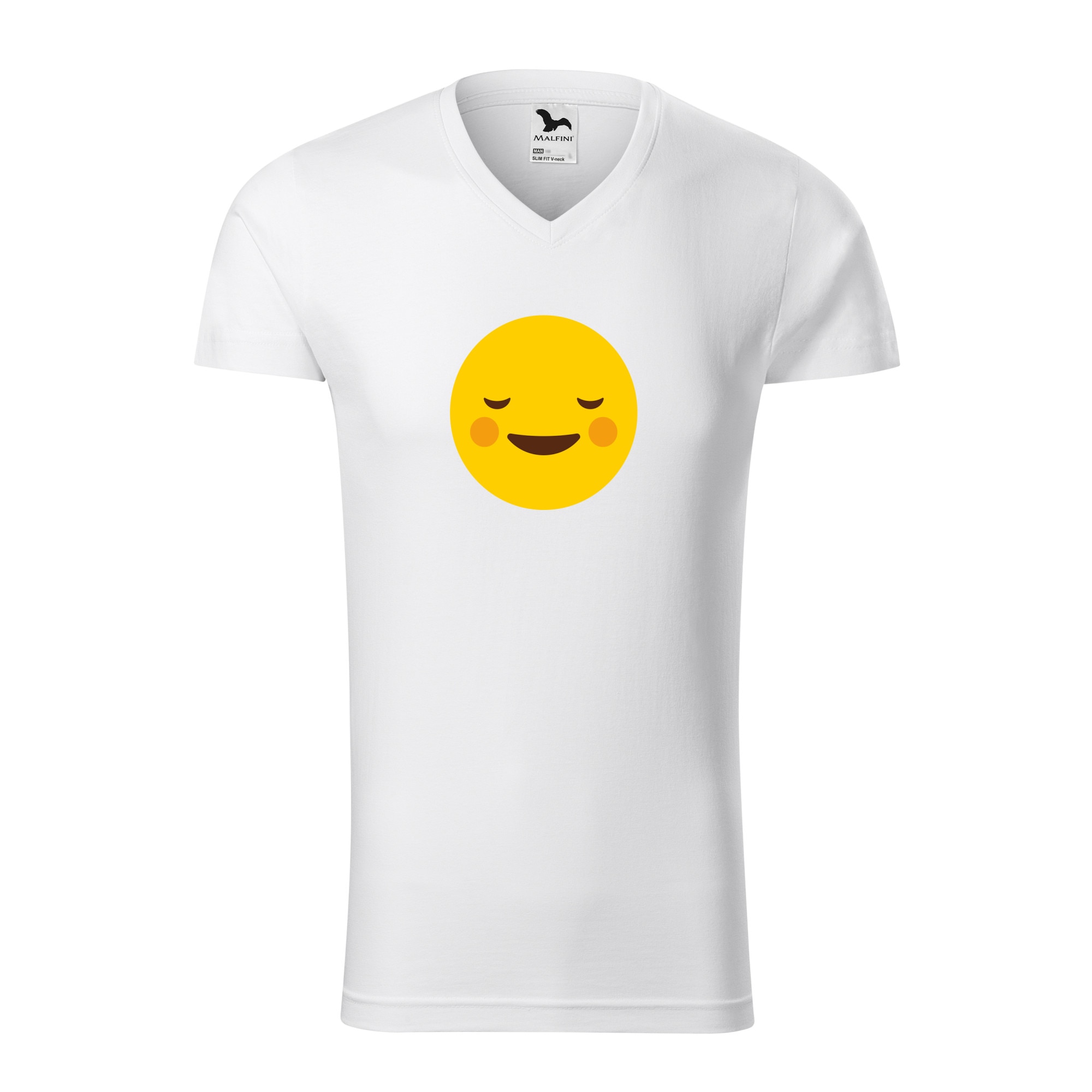 Tricou barbati, Malfini, Emoji Blush Face, Alb, L