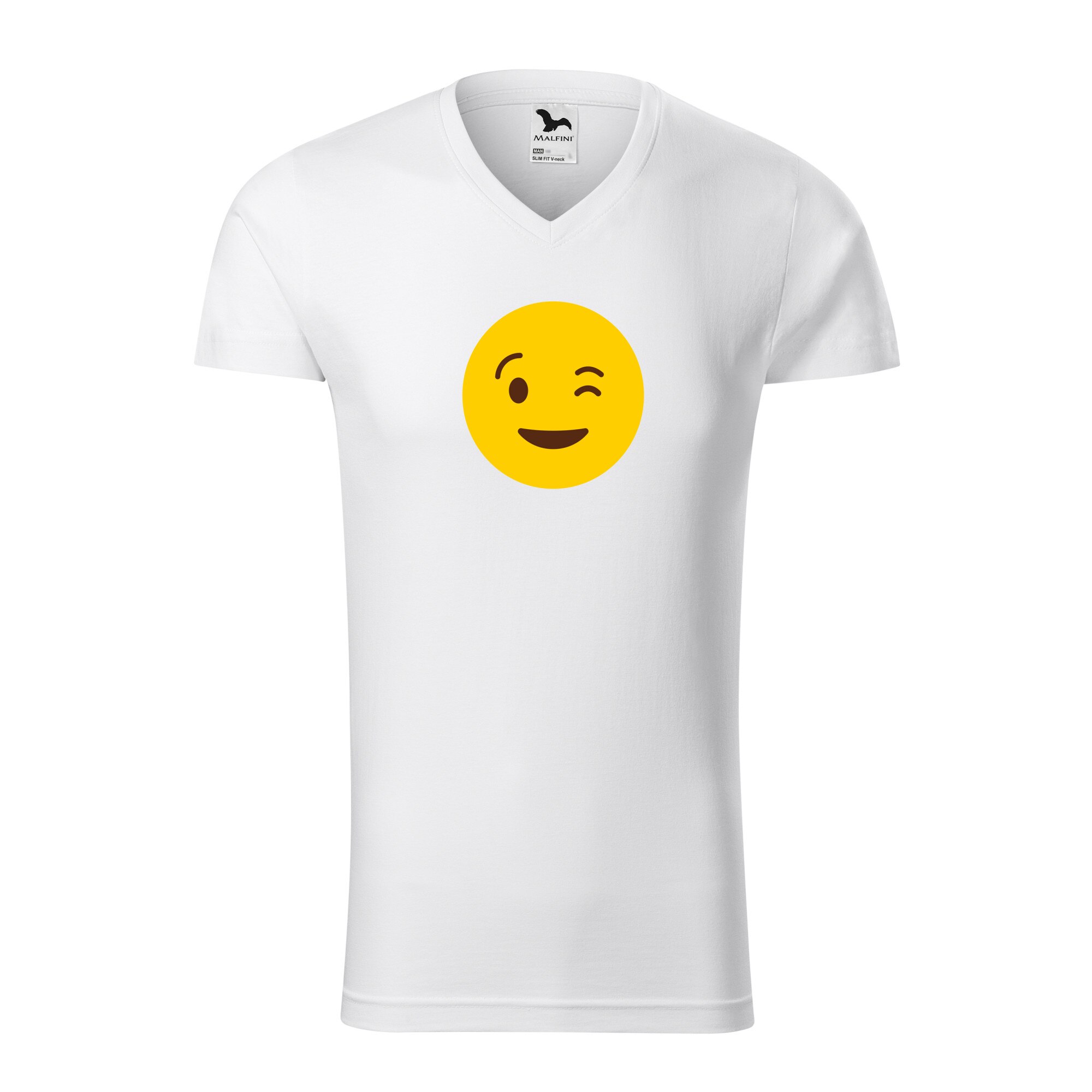 Tricou barbati, Malfini, Emoji Ok Pal Face, Alb, L
