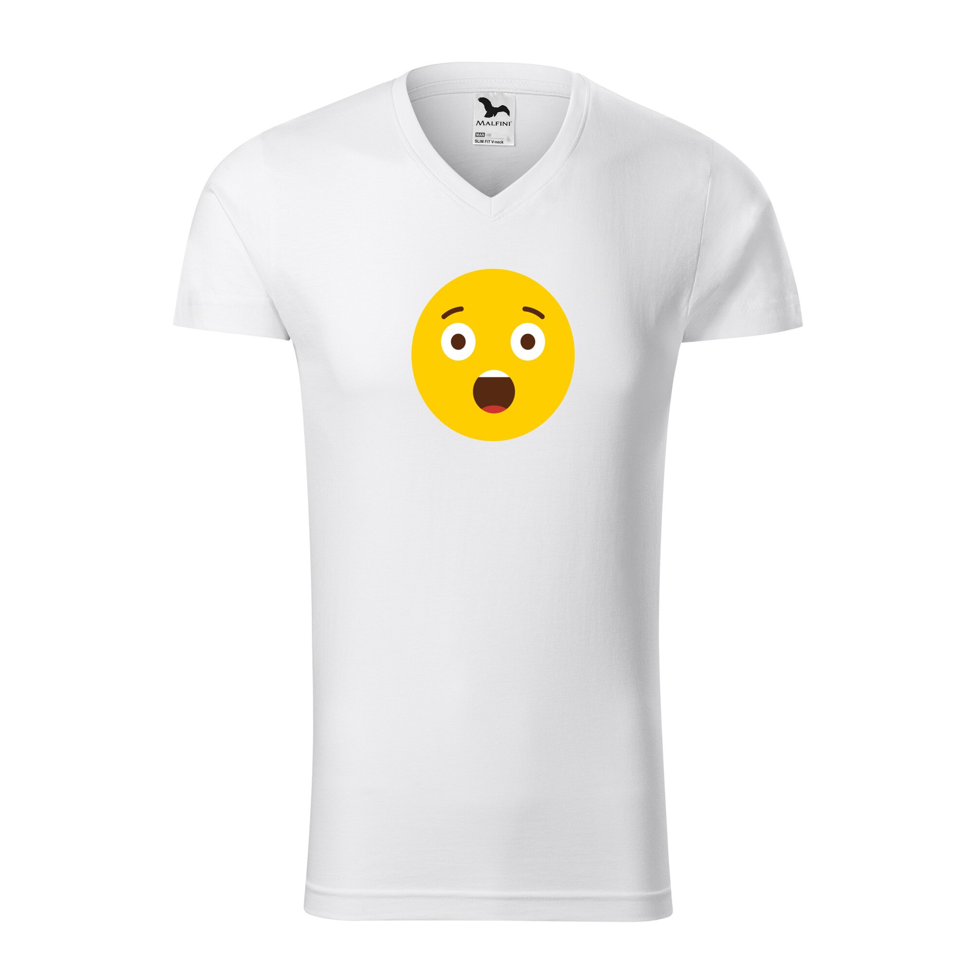 Tricou barbati, Malfini, Emoji Speechless Face, Alb, L