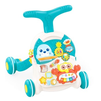 Premergator copii 3 in 1 si masuta de joaca Baby Go Bleu Premergator copii 3 in 1 si masuta de joaca Baby Go Bleu
