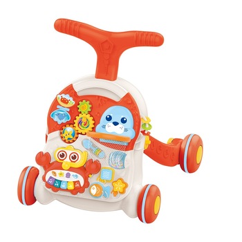 Premergator copii 3 in 1 si masuta de joaca Baby Go Orange Premergator copii 3 in 1 si masuta de joaca Baby Go Orange