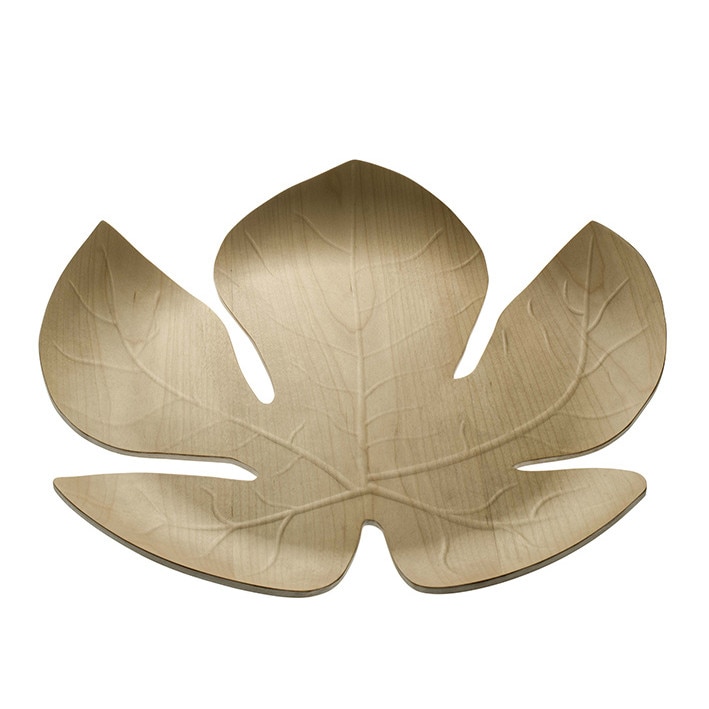 Tava pentru servire Legnoart, Adamo, din lemn de artar de inalta calitate, 40.5 x 41 cm, finisaj artizanal, gravura tridimensionala, maro