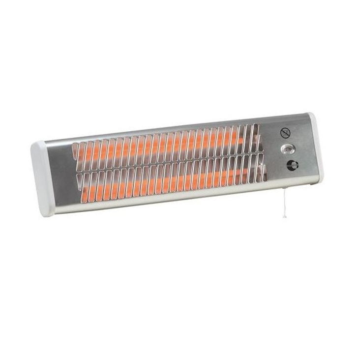 Convector de perete Quint, 1200 w, 2 trepte, orientabil, argintiu