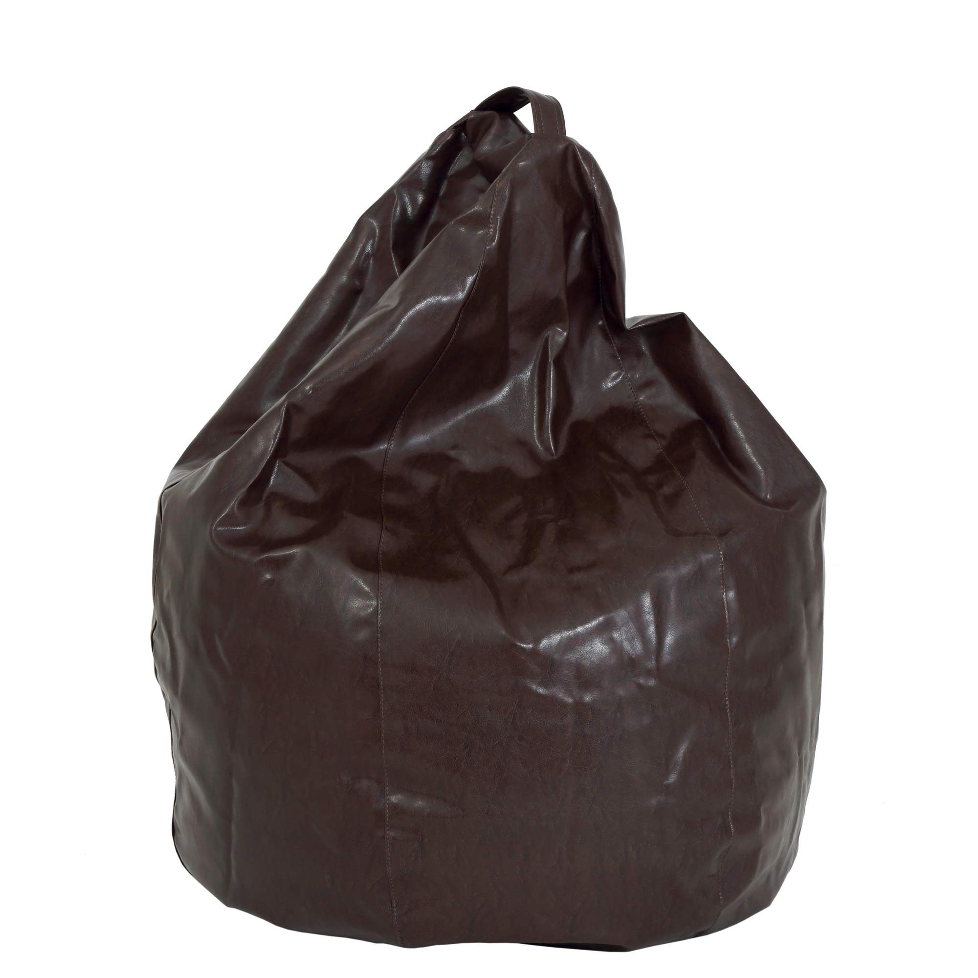 Fotoliu Bean Bag para, piele ecologica Maro, cu maner