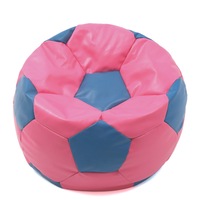 Fotoliu Bean Bag Mondo Ball, piele ecologica Roz/Albastru
