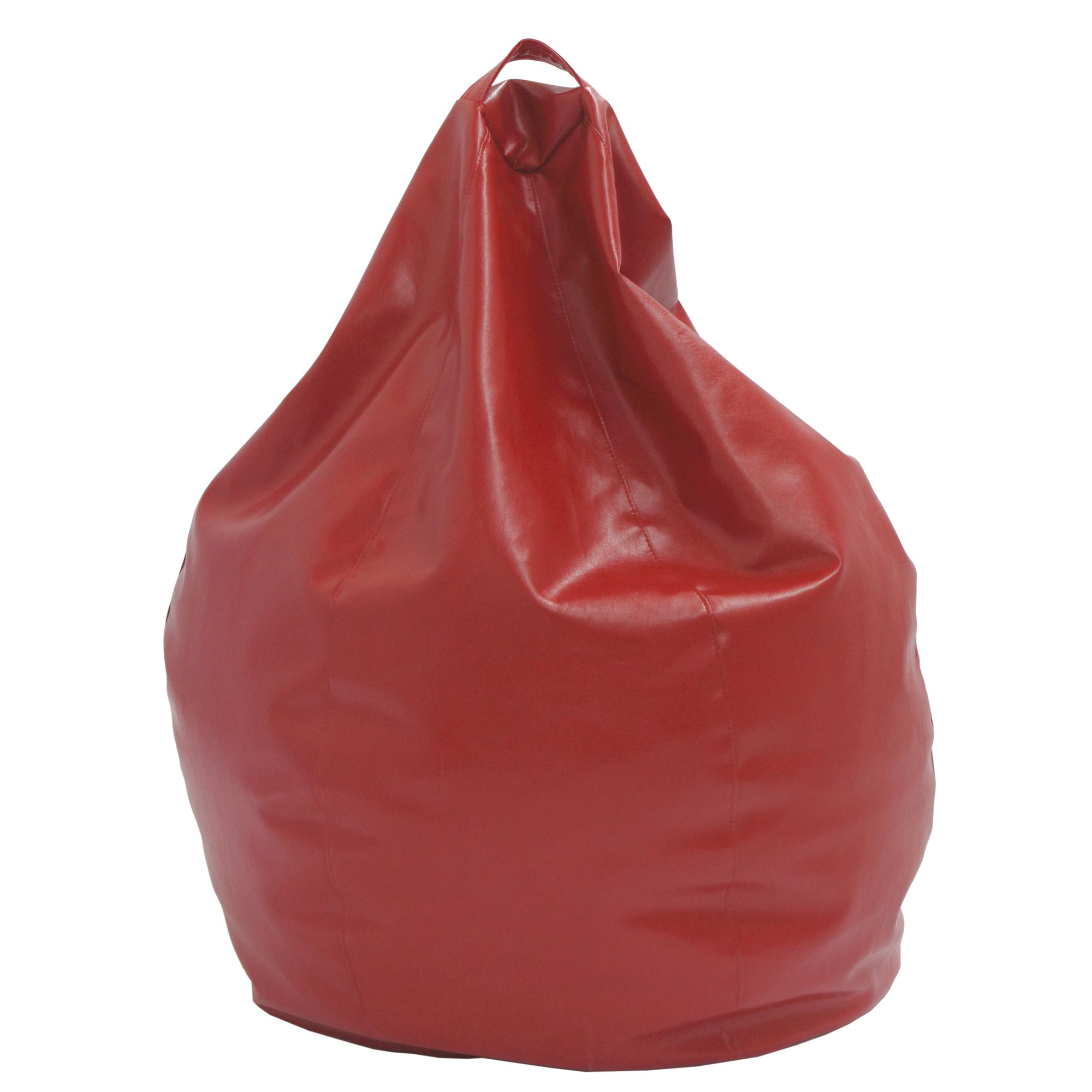 Fotoliu Bean Bag para, piele ecologica Rosu, cu maner