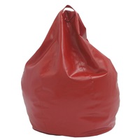 Fotoliu Bean Bag para, piele ecologica Rosu, cu maner