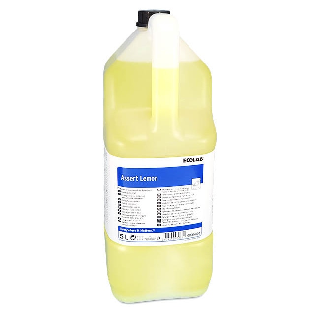 Detergent vase manual profesional concentrat spumant ASSERT LEMON 5L ECOLAB, cu parfum de lamaie