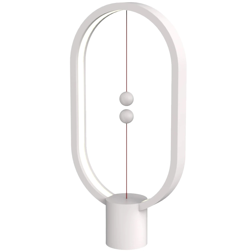 Lampa LED Allocacoc Heng Balance Lamp Ellipse, USB Type-C, 5W, 50 lm, 1A 5V, lumina calda, Alb
