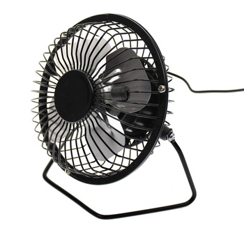 Ventilator de birou din aluminiu, cu alimentare USB, pozitie reglabila, negru - 815V Ventilator de birou din aluminiu, cu alimentare USB, pozitie reglabila, negru - 815V
