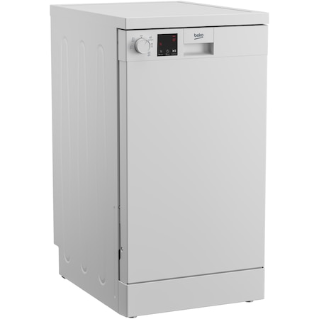 Masina de spalat vase Beko DVS05024W, 10 seturi, 5 programe, Clasa A++, Start intarziat, Indicator sare, Display LED, Flexible HalfLoad, 60 cm, Alb