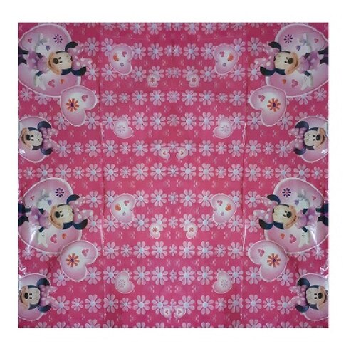 Set 2 fete de masa din plastic , model Minnie , 120x120 cm, roz