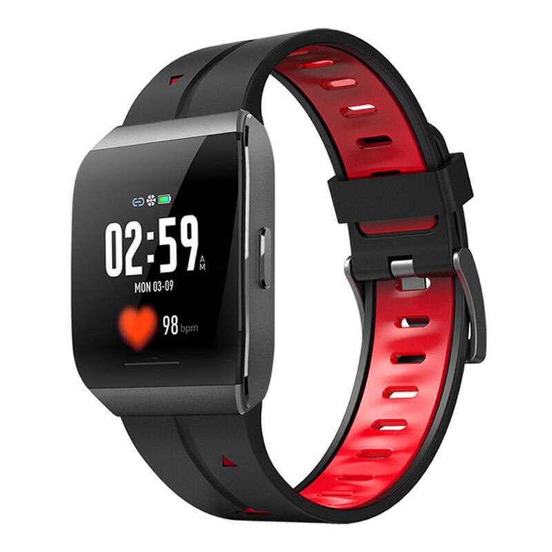 SmartWatch cu Bluetooth, monitorizarea ritmului cardiac, notificari, alarma, functii Fitness, S52 Negru