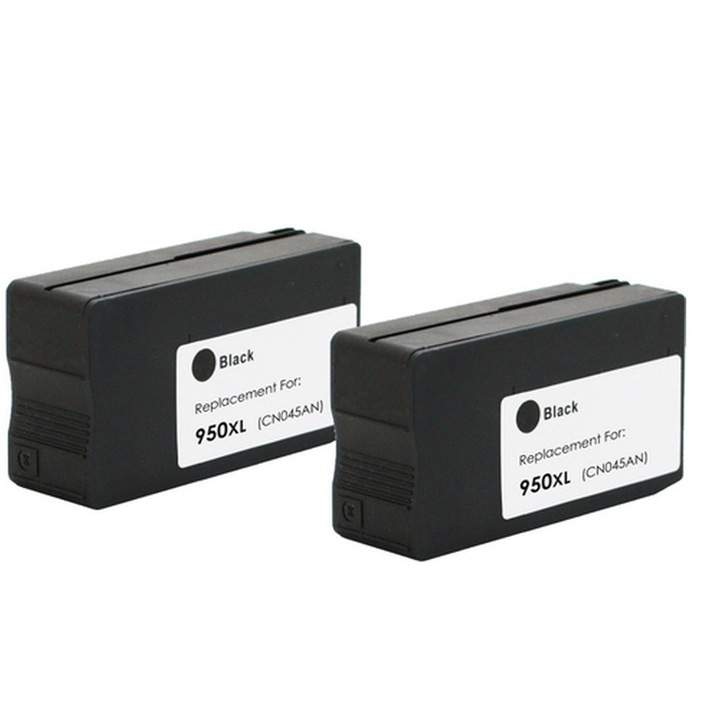 Set 2 cartuse compatibile HP 950XL, Negru, 4.600 pagini