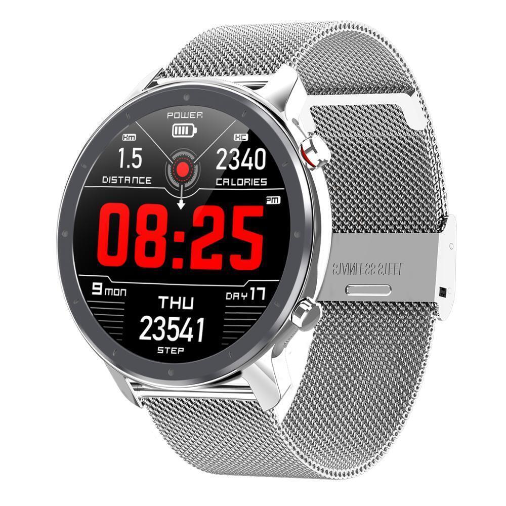 SmartWatch SMARTECH cu Bluetooth, ritm cardiac, tensiune arteriala, EKG, activitati fizice, notificari, functii Fitness S135 Argintiu
