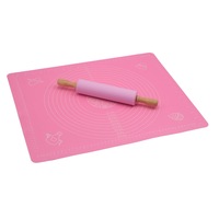 Set plansa din silicon pentru aluaturi si facalet, roz, silicon