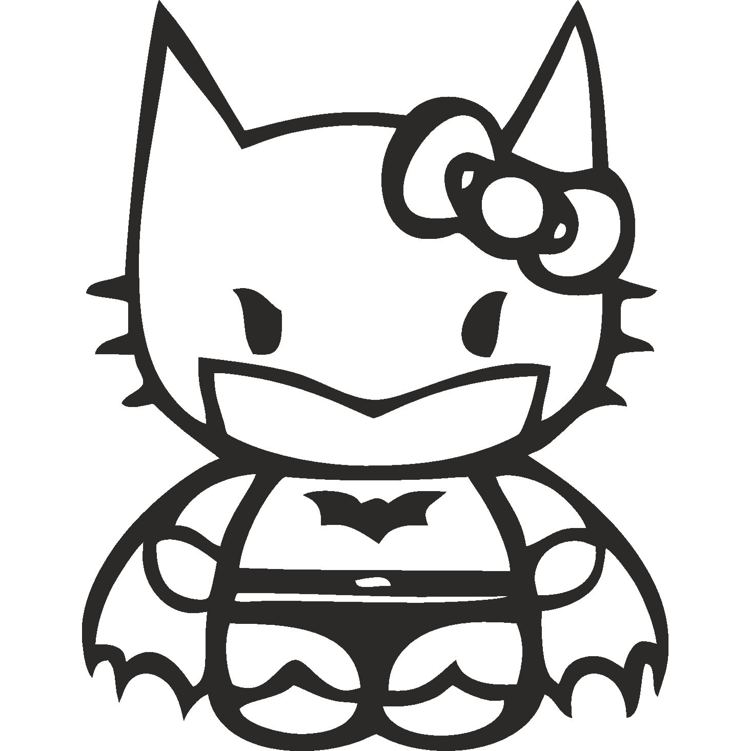 Sticker decorativ auto, Bad Kitty, 10x13 cm