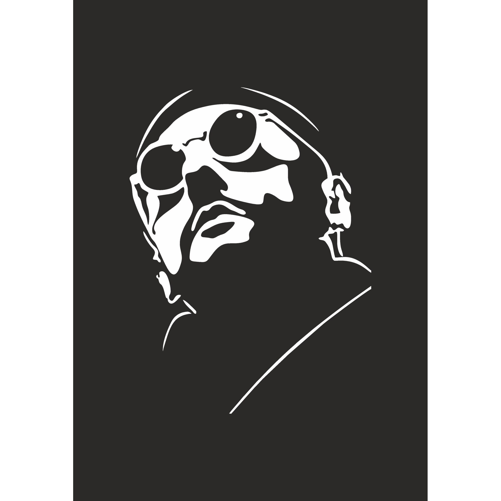 Декоративен стикер за стена/прозорец и кола, Портрет Леон Убиец, 21x30 ...