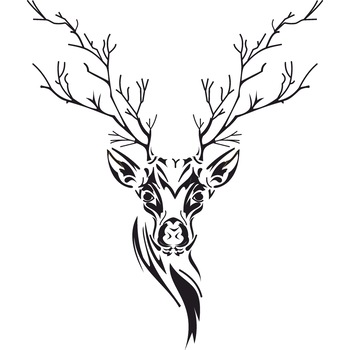 Sticker decorativ perete / geam, Dear abstract design, 34x40 cm Sticker decorativ perete / geam, Dear abstract design, 34x40 cm