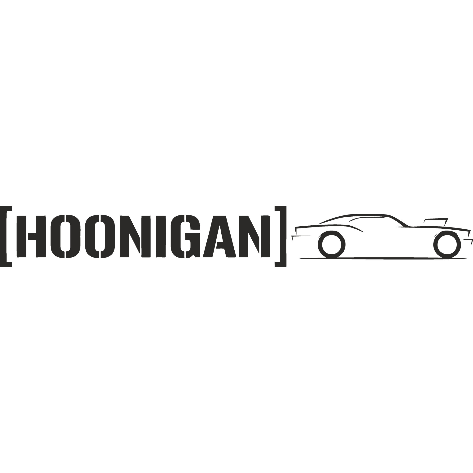 Sticker decorativ auto, Hooningan, 30x4 cm