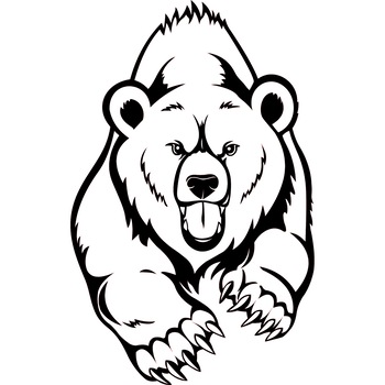 Sticker decorativ perete / geam si auto, Bear, 19x30 cm Sticker decorativ perete / geam si auto, Bear, 19x30 cm