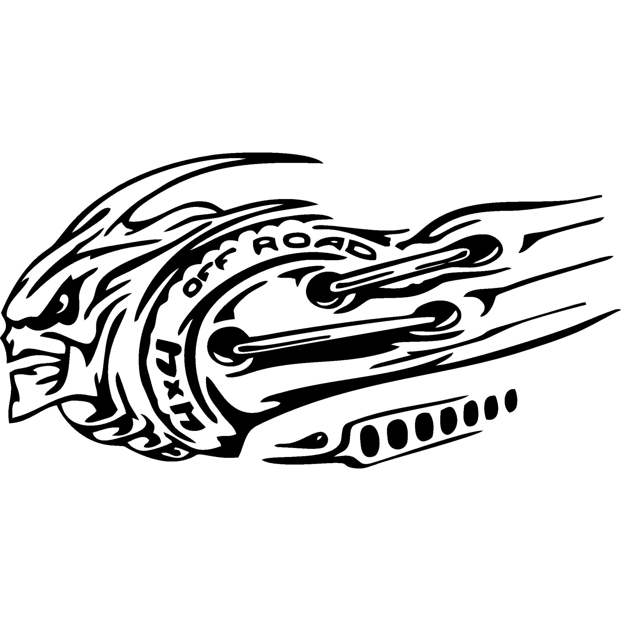 Sticker decorativ auto, Animal offroad, 20x10 cm