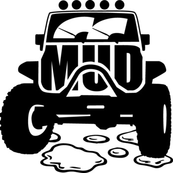Sticker decorativ auto, MUD 4x4, 15x15 cm Sticker decorativ auto, MUD 4x4, 15x15 cm