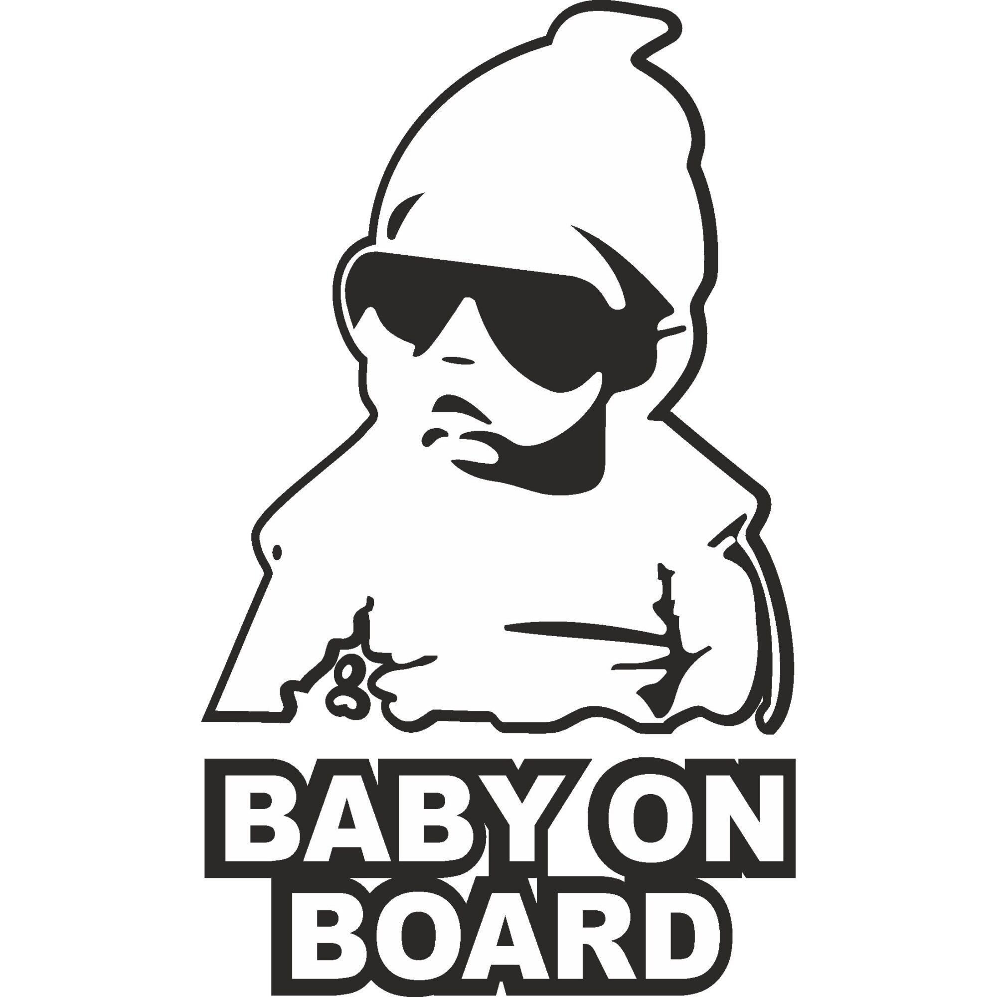 Sticker decorativ auto, Baby on board boss, 12x20 cm