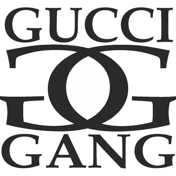 Sticker decorativ perete / geam si auto, Gucci gang, 13x12 cm Sticker decorativ perete / geam si auto, Gucci gang, 13x12 cm