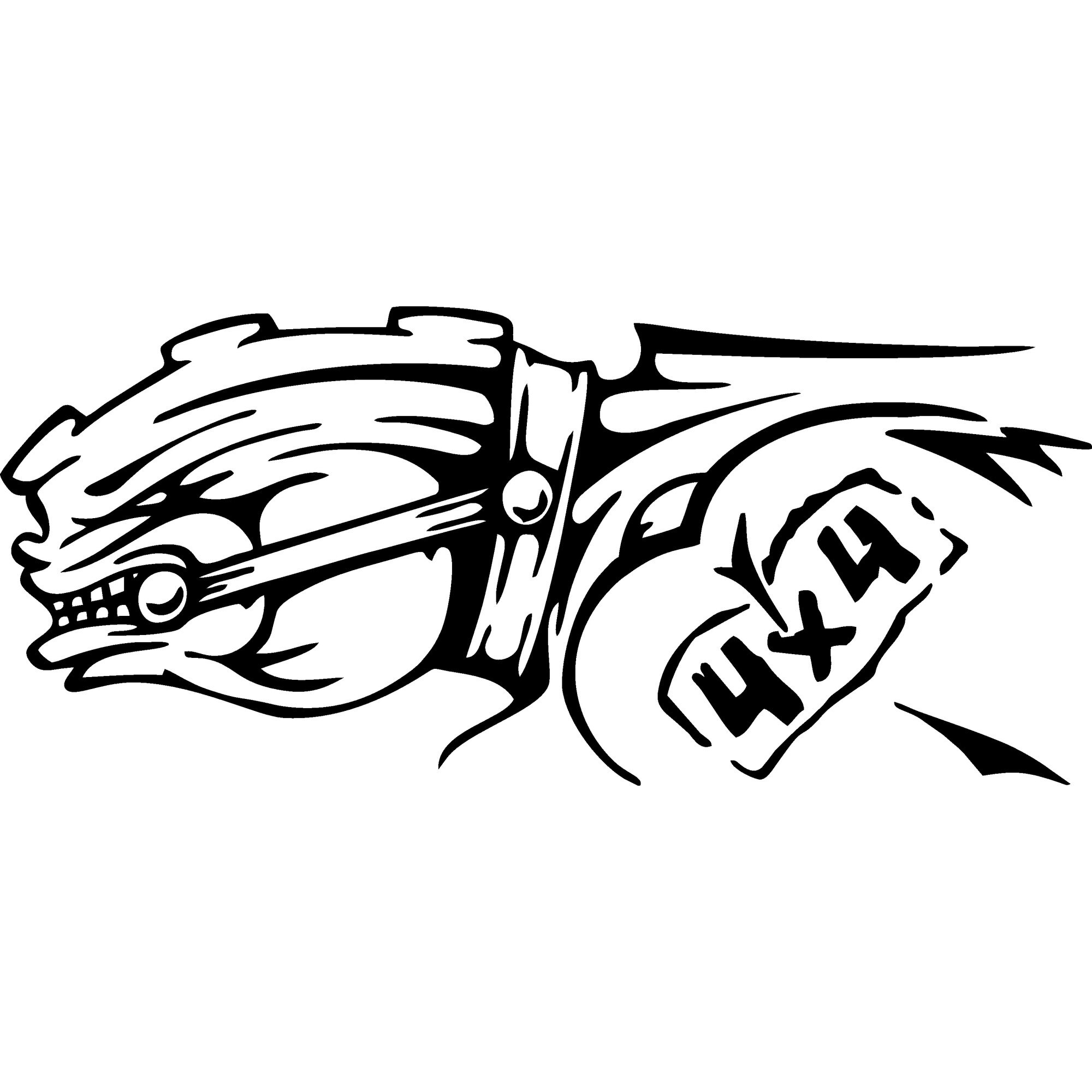 Sticker decorativ auto, Animal offroad, 20x9 cm
