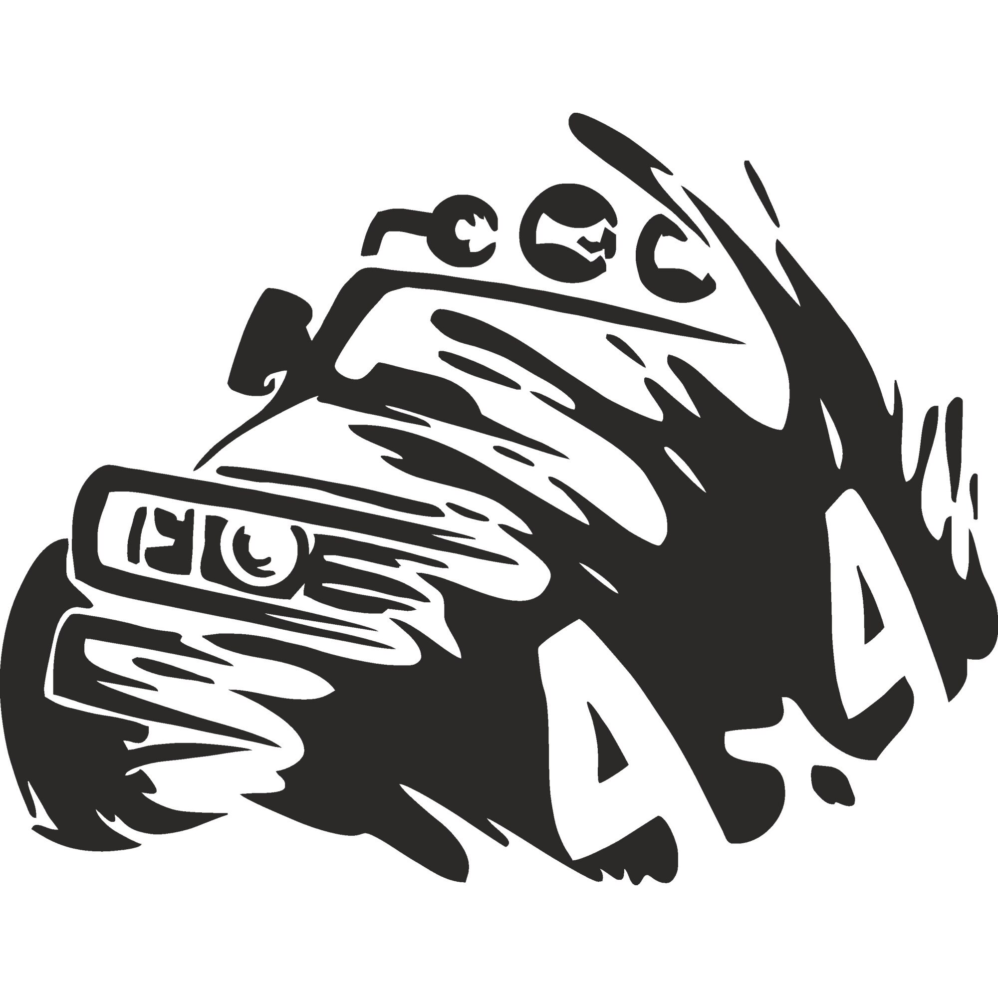 Sticker decorativ auto, 4x4 off road, 15x12 cm