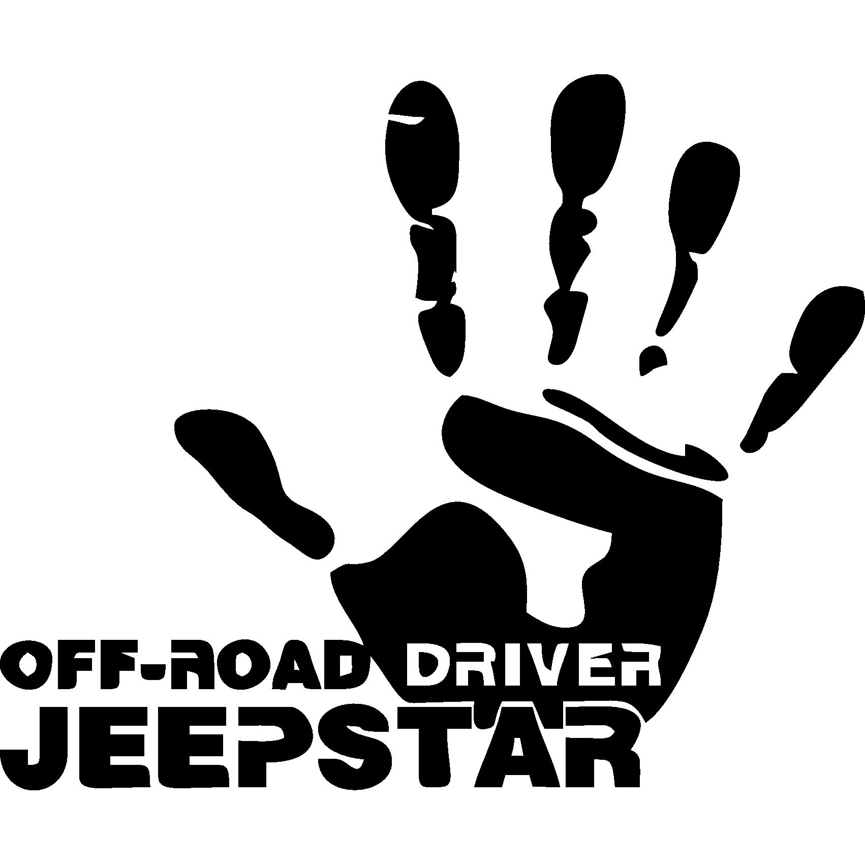 Sticker decorativ auto, Off road driver deepstar, 13x11 cm