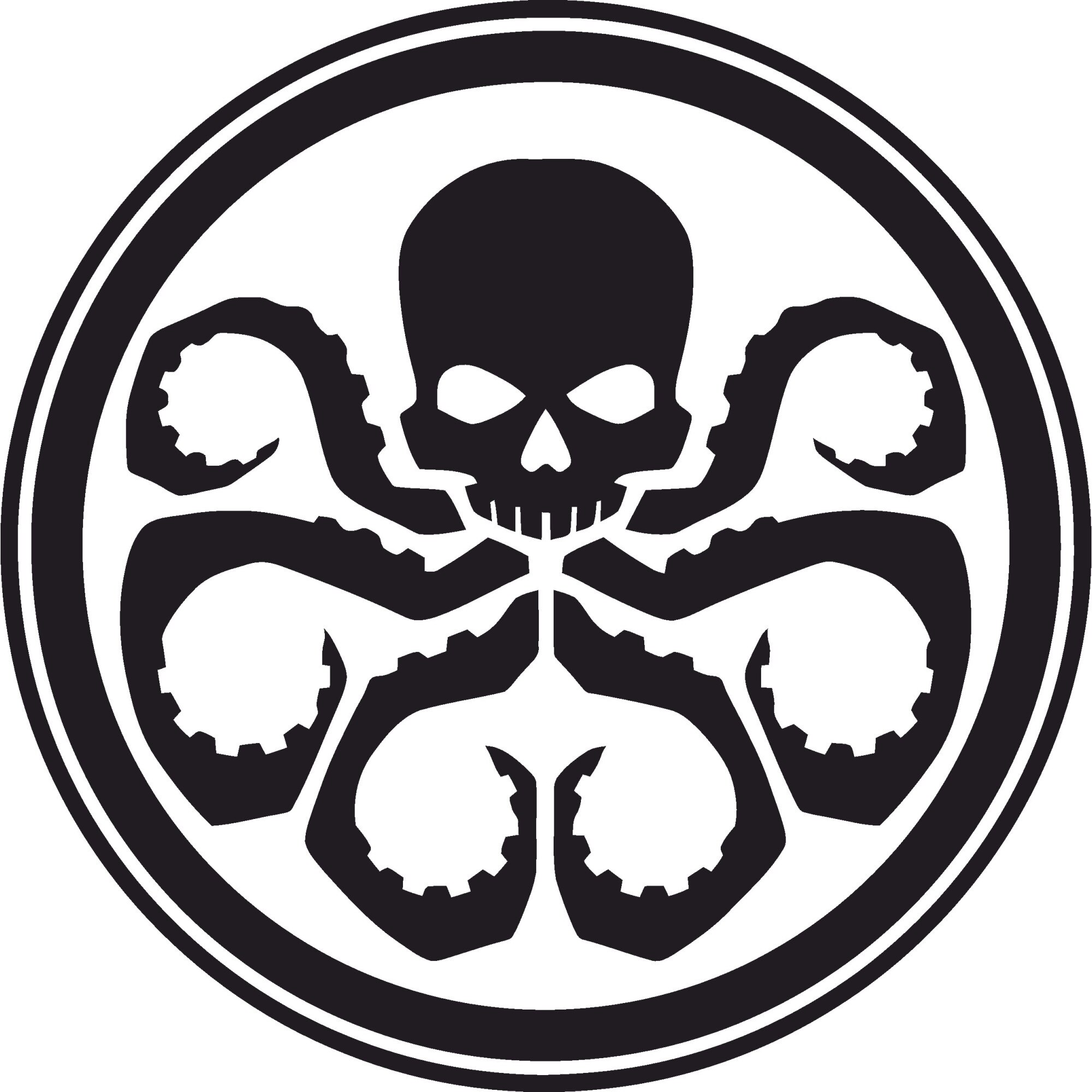 Sticker decorativ perete / geam si auto, Pirate octopus, 15x15 cm