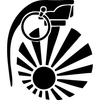 Sticker decorativ auto, Grenade, 10x12 cm Sticker decorativ auto, Grenade, 10x12 cm