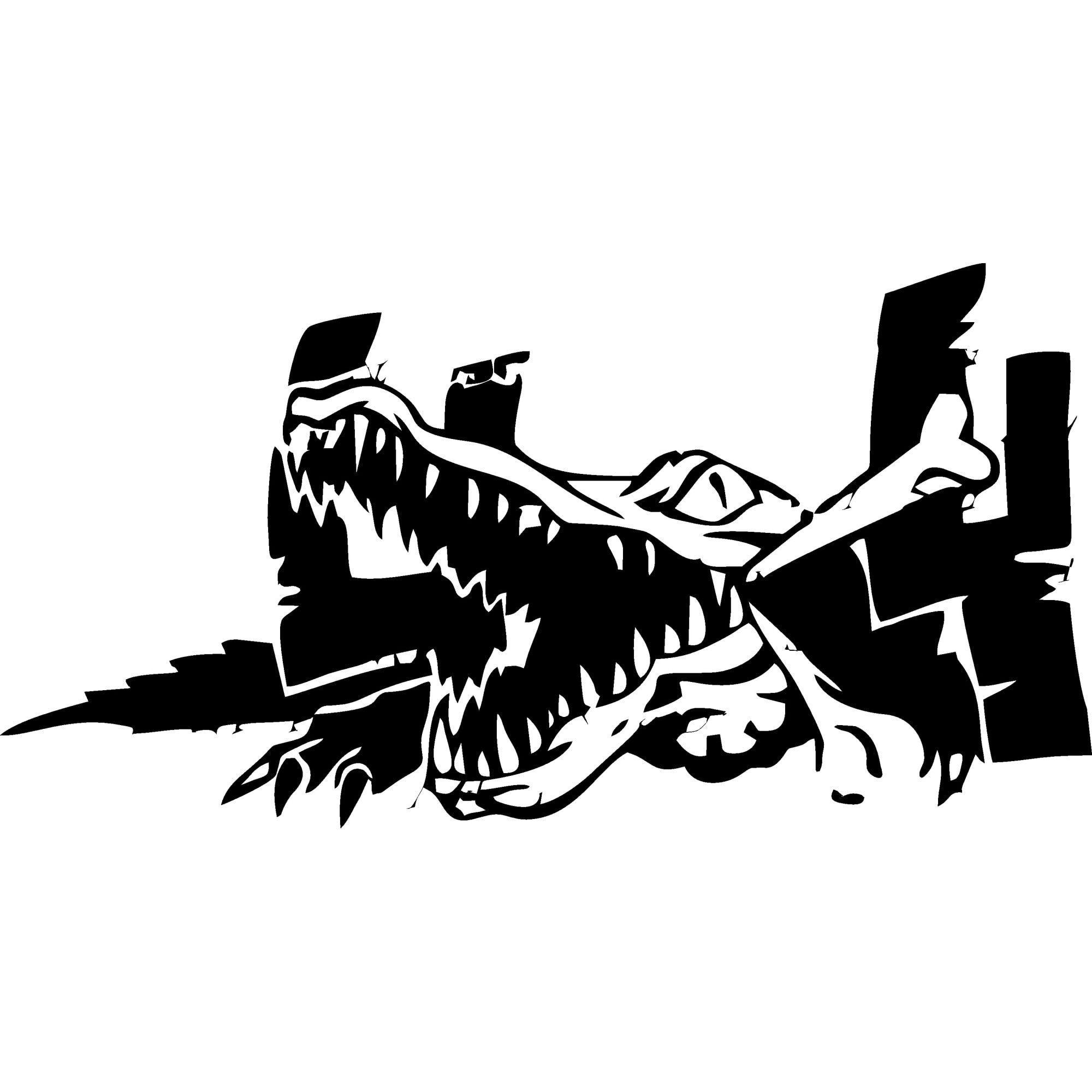 Sticker decorativ auto, Crocodile, 25x13 cm