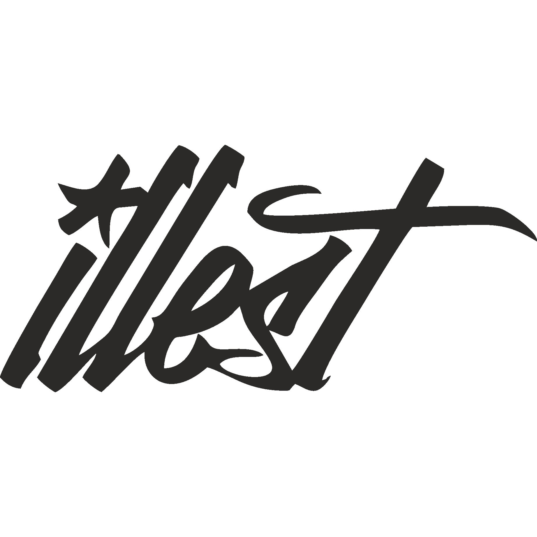 Sticker decorativ auto, Illest, 15x7 cm