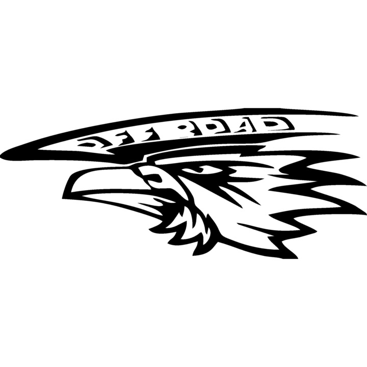 Sticker decorativ auto, Eagle off road, 17x7 cm