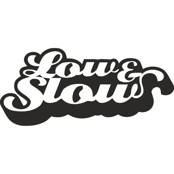 Sticker decorativ auto, Low & slow, 15x7 cm Sticker decorativ auto, Low & slow, 15x7 cm