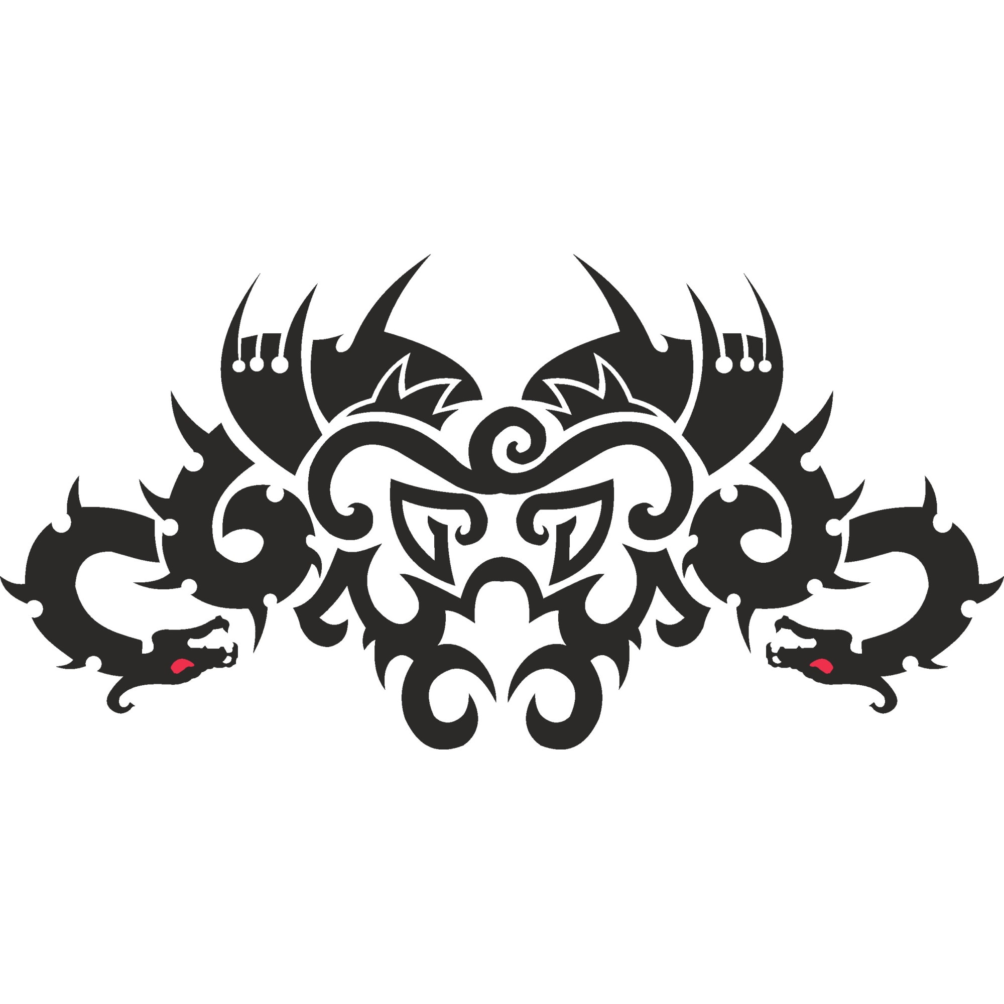 Sticker decorativ auto, Dragon abstract, 30x15 cm