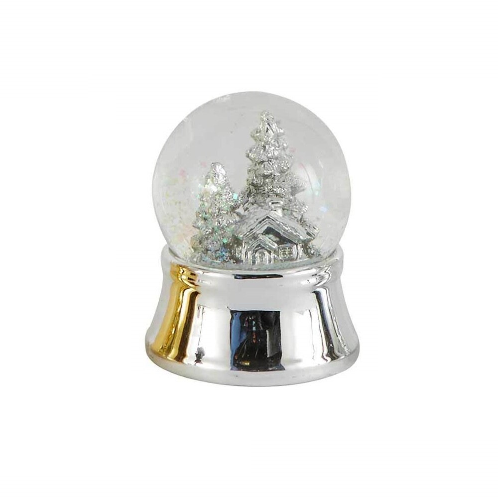 Glob efect cromat 6.5cm argint